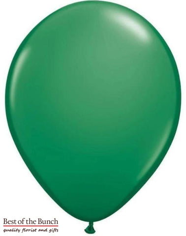 Dark Green Plain Latex Helium Balloon 28cm (11") - Best of the Bunch Florist Wellington