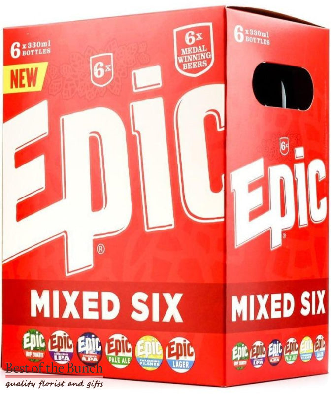 Epic Mixed Six 6 Pack New Zealand Craft Beer Bottles - Best of the Bunch Florist Wellington