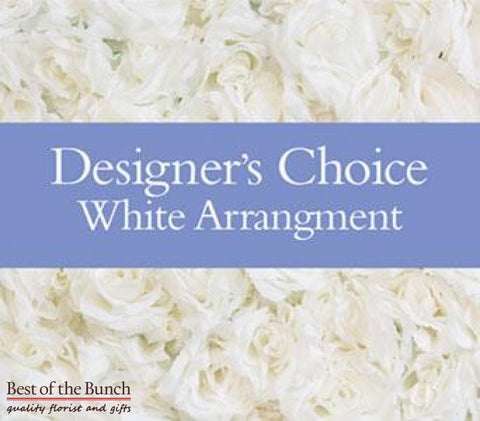 Florists Choice White Arrangement - Best of the Bunch Florist Wellington