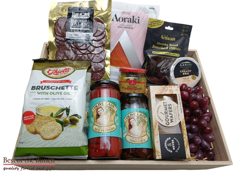 Gift Box New Zealand Antipasto, Tapas or Charcuterie Board gift boxes, gift baskets and gift hampers delivered Wellington same day delivery. Gift Box New Zealand Antipasto, Tapas or Charcuterie Board delivered