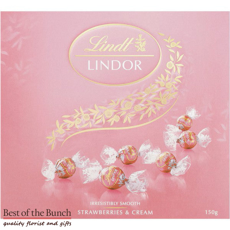 Same day delivery of Lindt Swiss Chocolates Lindt Lindor Strawberries & Cream Chocolate Box in Wellington or New Zealand wide.