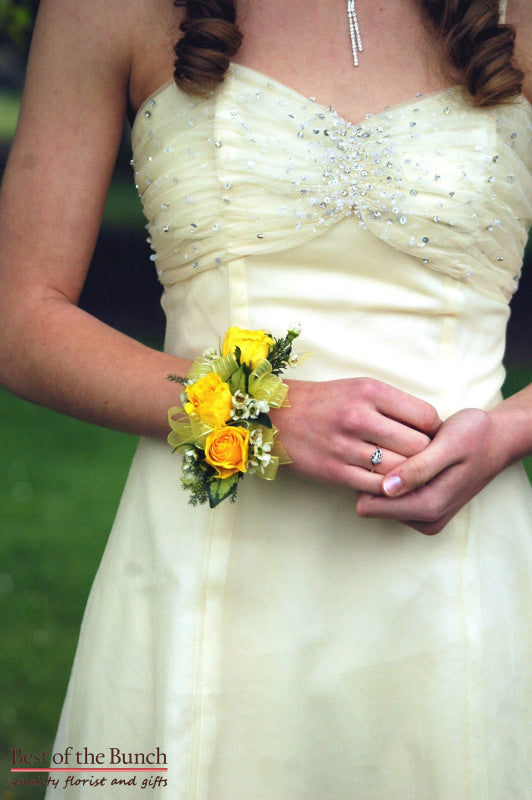 Wrist Corsage Limoncello - Best of the Bunch Florist Wellington