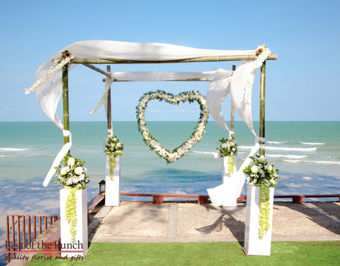 Canopy / Wedding Arch Our One Heart - Medium Wedding Flower Arch - Best of the Bunch Florist Wellington