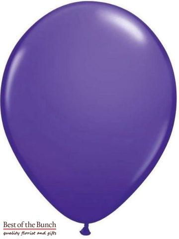 Dark Purple Plain Latex Helium Balloon 28cm (11") - Best of the Bunch Florist Wellington