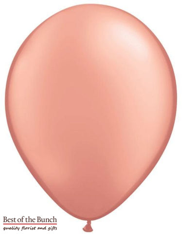 Rose Gold Plain Latex Helium Balloon 28cm (11") - Best of the Bunch Florist Wellington