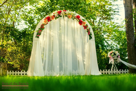 Wedding Arch Delicate Crimson - Medium Wedding Flower Arch - Best of the Bunch Florist Wellington