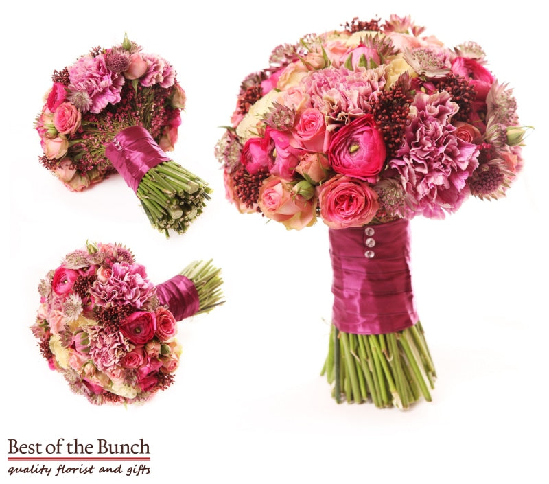 Wedding Bouquet Berry Burst - Compact Hand Tied Wedding Bouquet - Best of the Bunch Florist Wellington