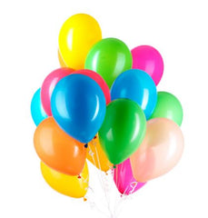 Plain Coloured Latex Helium Balloons - Standard Size
