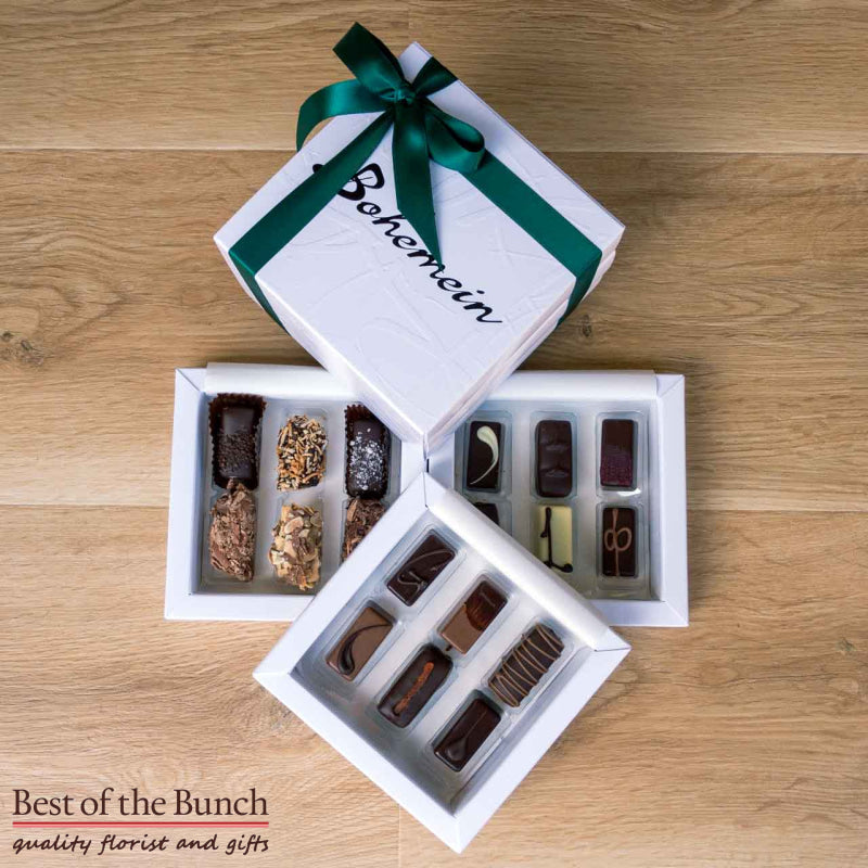 Bohemein of Wellington Fresh Hand Made Chocolates New Zealand - 18 Piece Box (Gluten Free) - Best of the Bunch Florist Wellington