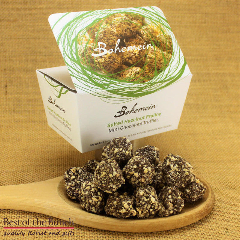Bohemein of Wellington Fresh Hand Made Chocolates New Zealand - Salted Hazelnut Praline Mini Chocolate Truffles