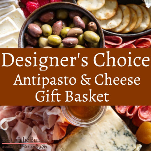 Designers Choice Antipasto & Cheese Board Gift Basket - Best of the Bunch Florist Wellington