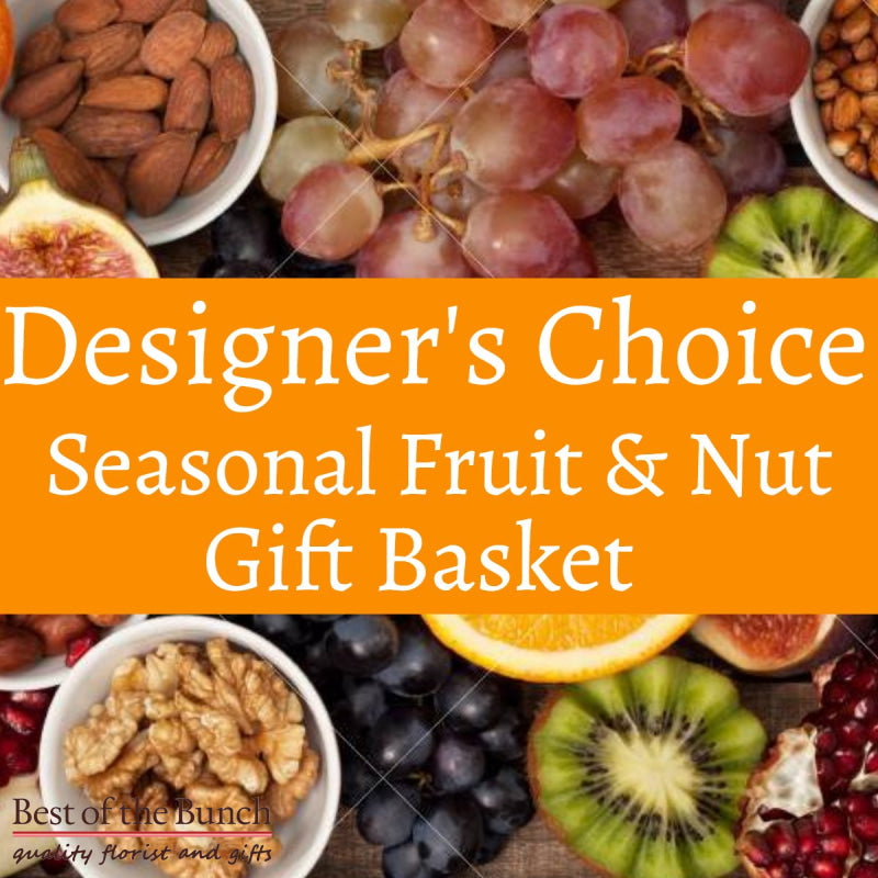 Designers Choice Seasonal Fruit & Nut Gift Basket - Best of the Bunch Florist Wellington