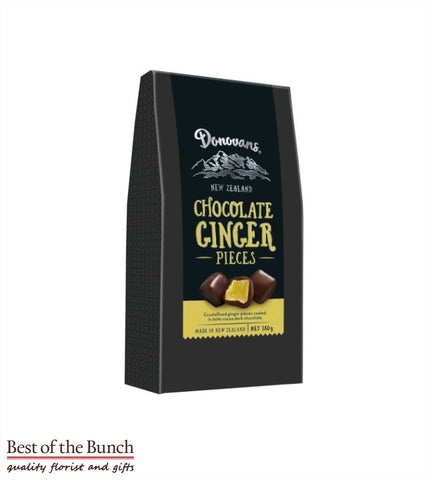 Donovans New Zealand Chocolates - Dark Chocolate Ginger Pieces 180g - Best of the Bunch Florist Wellington