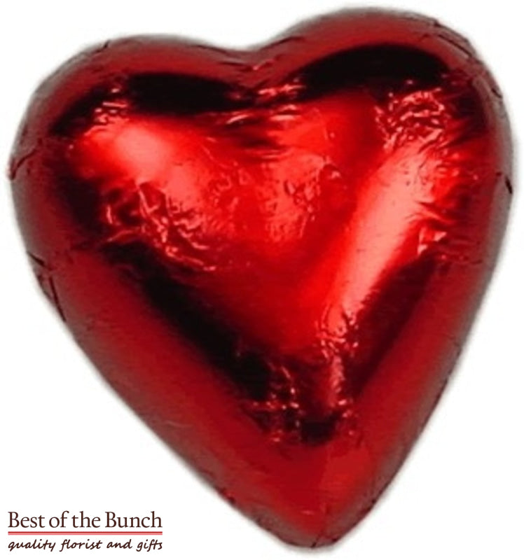 Donovans New Zealand Chocolates - Milk Chocolate Heart in Red Foil 25g - Best of the Bunch Florist Wellington