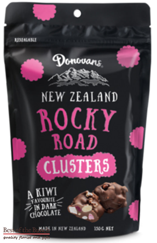 Donovans New Zealand Chocolates - Rocky Road Clusters 150g Re-Sealable Pouch - Best of the Bunch Florist Wellington