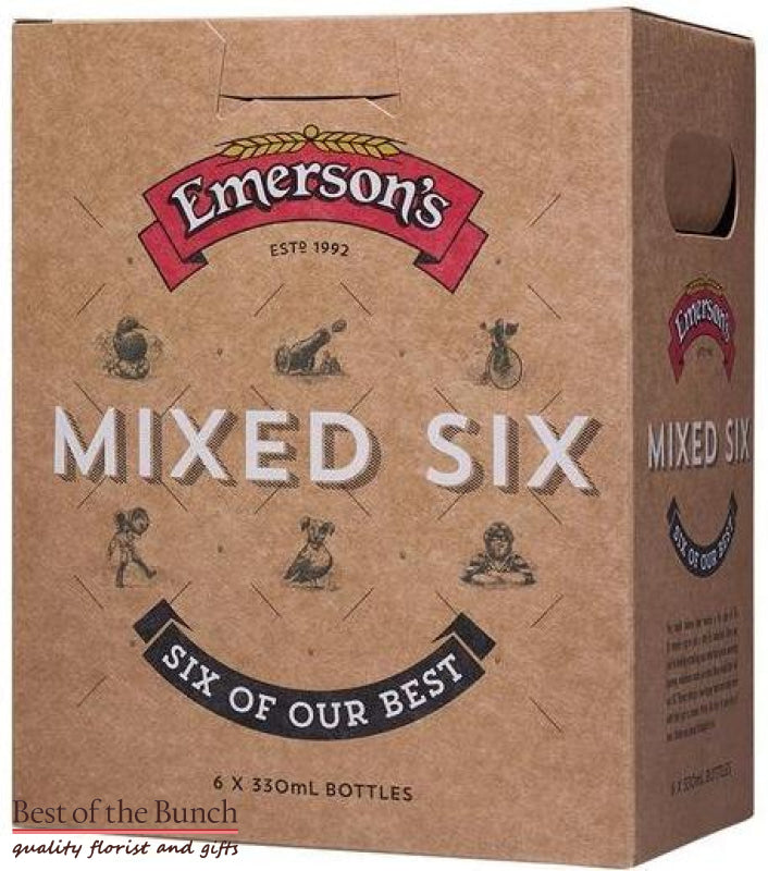 Emerson's Mixed Six 6 Pack New Zealand Craft Beer Bottles - Best of the Bunch Florist Wellington