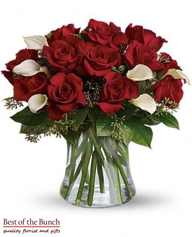 Flower Bouquet Be Still My Heart - Dozen Red Roses - Best of the Bunch Florist Wellington