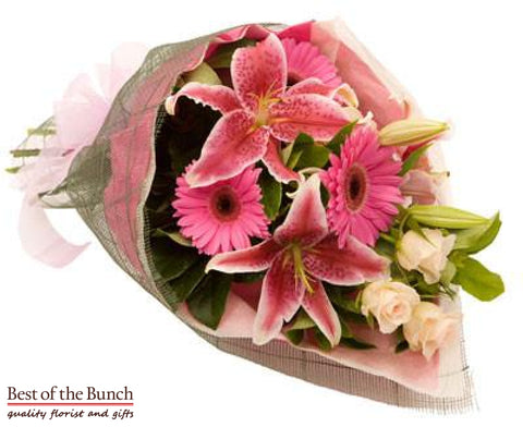 Flower Bouquet Pretty In Pink - Best of the Bunch Florist Wellington