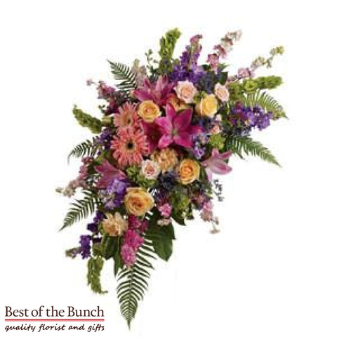 Flower Sympathy Casket Spray Cherish - Best of the Bunch Florist Wellington