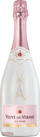 French Sparkling Wine - Veuve de Vernay France Rose Ice Wine Demi-Sec- Wine Delivered In A Wine Gift Bag / Box - Best of the Bunch Florist Wellington
