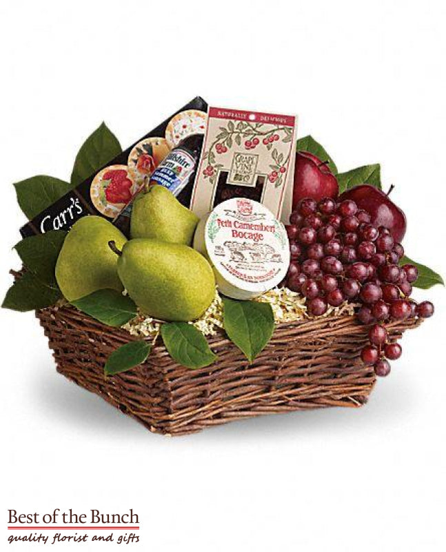 Gift Basket Fruit Cheese Salami & Delicious Delights - Best of the Bunch Florist Wellington