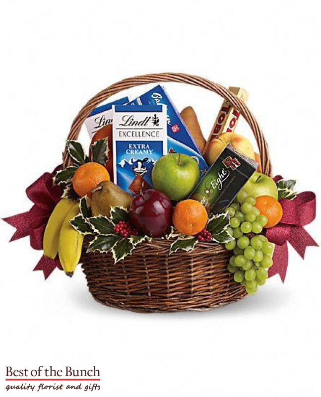 Gift Basket Fruit & Chocolate Sweets - Best of the Bunch Florist Wellington