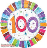 Happy 100th Birthday Foil Helium Balloon 45cm (18") - Best of the Bunch Florist Wellington