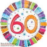 Happy 60th Birthday Foil Helium Balloon 45cm (18") - Best of the Bunch Florist Wellington