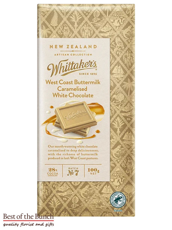 New Zealand Whittakers Artisan Collection Chocolate Caramelised White Buttermilk 100g Chocolates