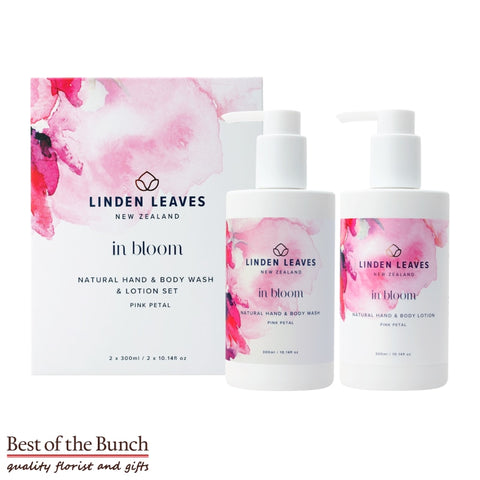 Pink Petal Hand & Body Wash & Lotion Boxed Set - Linden Leaves New Zealand - Best of the Bunch Florist Wellington