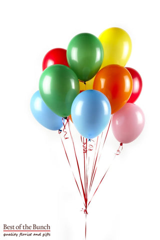 Plain Latex Solid Colours Bouquet of Helium Balloons  - Choose Your Colours - Best of the Bunch Florist Wellington