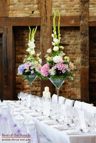 Table Flower Arrangement Shaken not Stirred - Best of the Bunch Florist Wellington