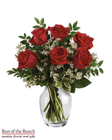 Valentine’s Day Flowers 6 Red Roses Flowers