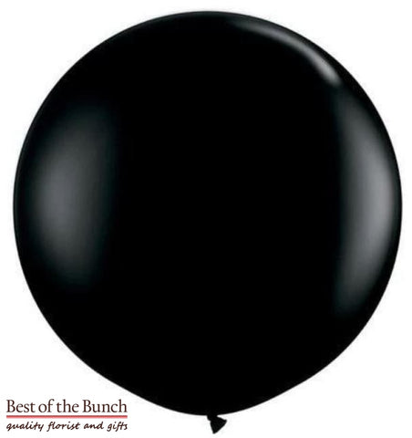 Black Round Latex Giant XXL Extra Large Helium Balloon 60cm (24") OR 90cm (36") - Best of the Bunch Florist Wellington
