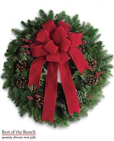 Christmas Wreath Classic - Best of the Bunch Florist Wellington