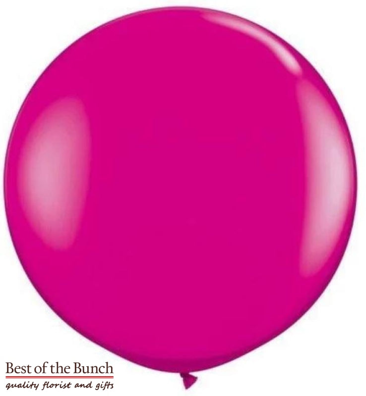 Dark Hot Pink Round Latex Giant XXL Extra Large Helium Balloon 60cm (24") OR 90cm (36") - Best of the Bunch Florist Wellington