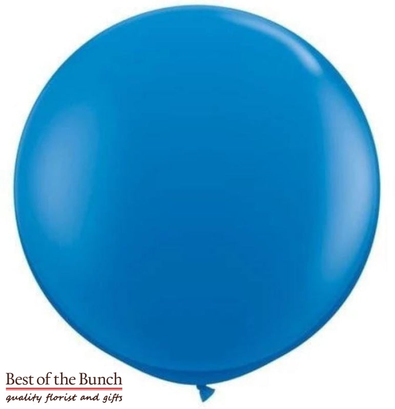 Dark Royal Blue Round Latex Giant XXL Extra Large Helium Balloon 60cm (24") OR 90cm (36") - Best of the Bunch Florist Wellington