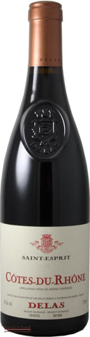 Delas Cotes Du Rhone Saint Esprit France - Wine Delivered In A Wine Gift Bag / Box - Best of the Bunch Florist Wellington