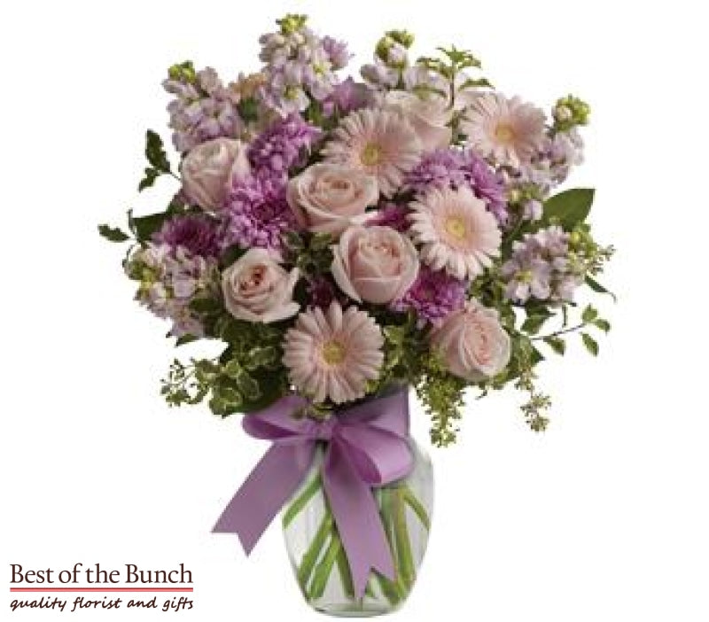Flower Bouquet Heaven Scent With Vase - Best of the Bunch Florist Wellington