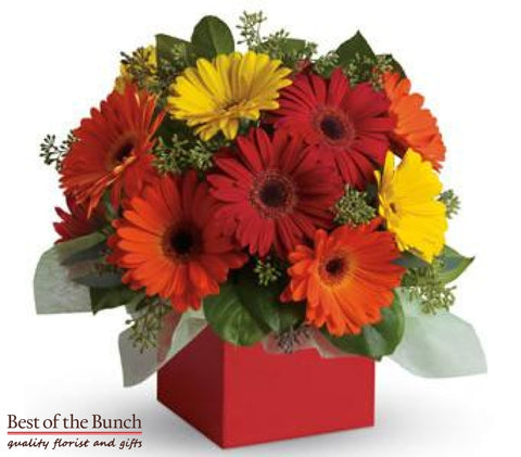 Flower Box Bouquet Happy Days - Best of the Bunch Florist Wellington