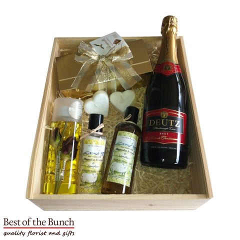 Gift Box Beauty Pamper Pack For Her With Deutz - Best of the Bunch Florist Wellington