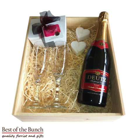 Gift Box Romantic For Two With Deutz - Best of the Bunch Florist Wellington