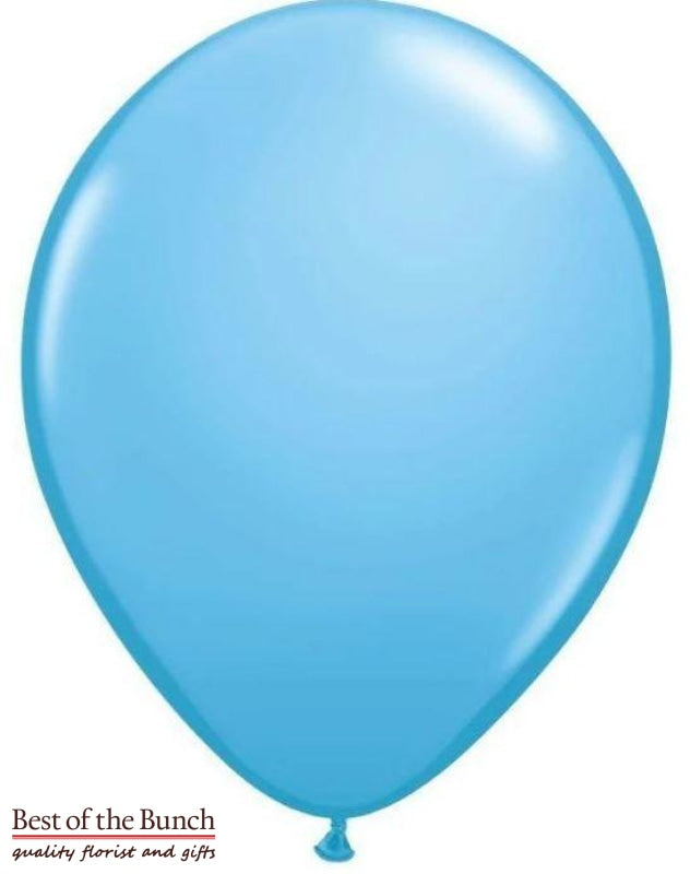 Light Baby Blue Plain Latex Helium Balloon 28cm (11") - Best of the Bunch Florist Wellington