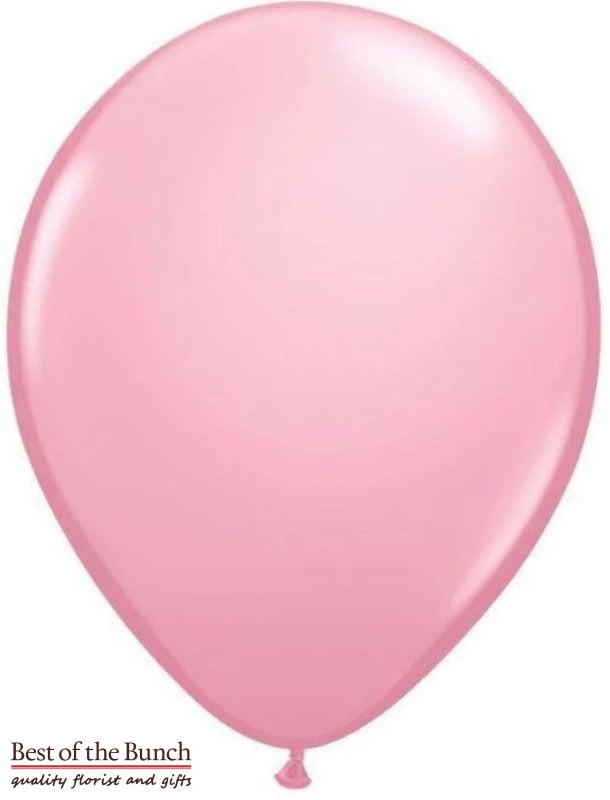 Light Baby Pink Plain Latex Helium Balloon 28cm (11") - Best of the Bunch Florist Wellington