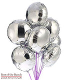 Plain Round Shaped Foil - Bouquet of Helium Balloons  - Choose Your Colours - Solid Colours - Best of the Bunch Florist Wellington