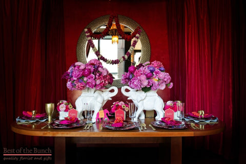 Table Flower Arrangement Bollywood - Best of the Bunch Florist Wellington