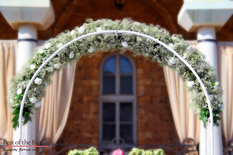 Wedding Arch Precious Lace - Medium Wedding Flower Arch - Best of the Bunch Florist Wellington