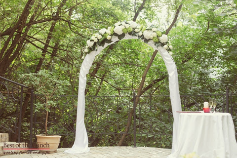 Wedding Arch Purity - Medium Wedding Flower Arch - Best of the Bunch Florist Wellington