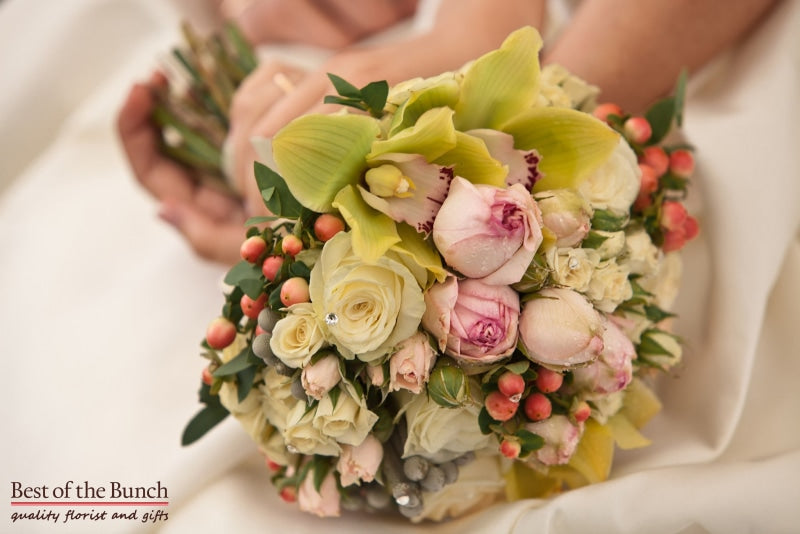 Wedding Bouquet Antique - Compact Hand Tied Wedding Bouquet - Best of the Bunch Florist Wellington
