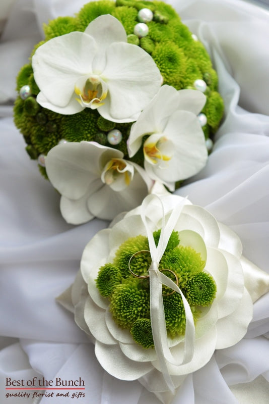 Wedding Bouquet Evergreen - Wired Wedding Bouquet - Best of the Bunch Florist Wellington